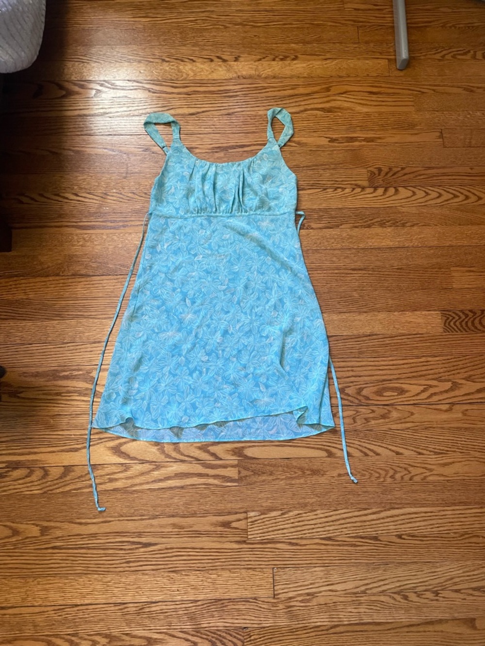 La Vie En Rose Light Blue Floral Mini Dress